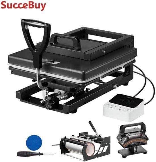 Selius Hybride Sublimatiepers Hittepers Machine voor Textiel en Accessoires 38 x 38 cm