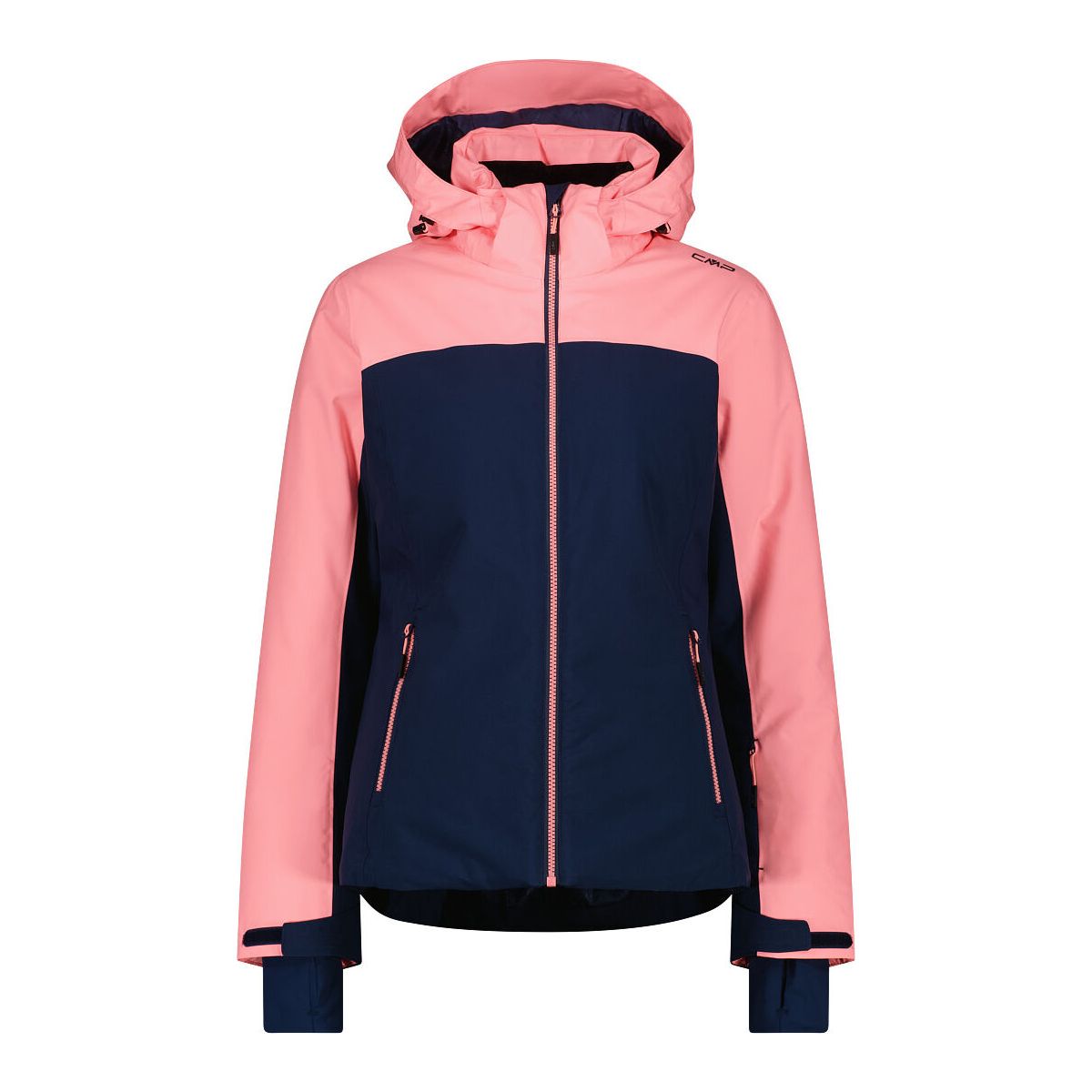 CMP Woman Ski Jacket FIX Hood blue ink-lotus (28NU) 42 35W0226-28NU-42