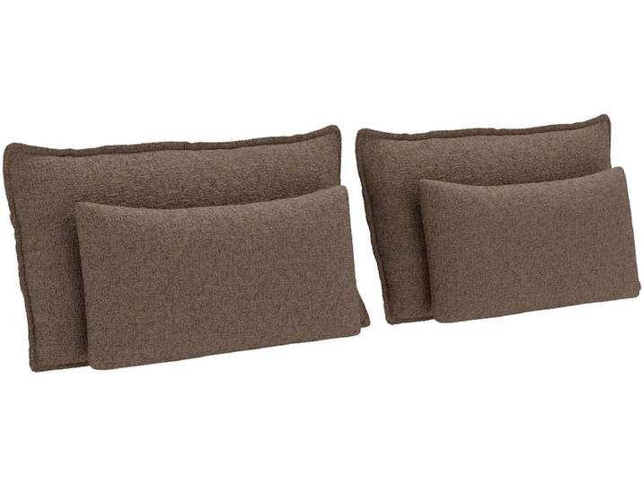 Set 4 Kissen ROOKIE 30x65cm braun unifarben