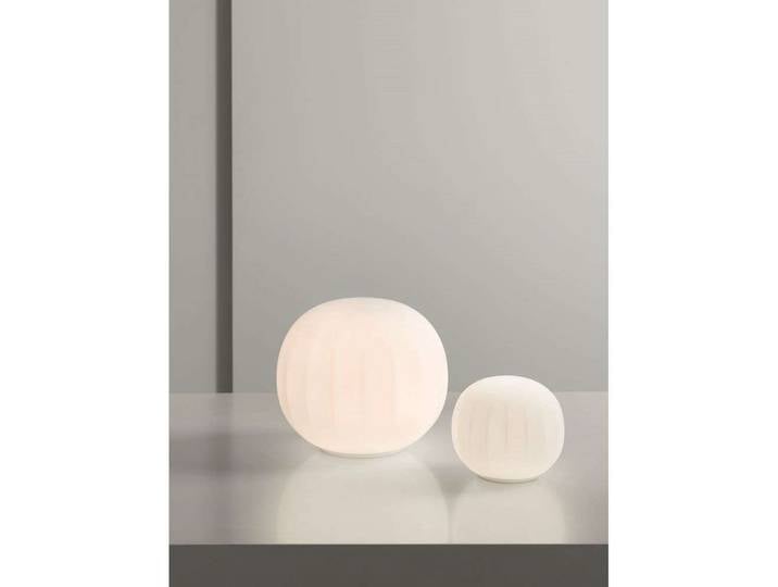 Lita Tischleuchte Low Ø18 White - Luceplan - Wohnzimmer - Glas
