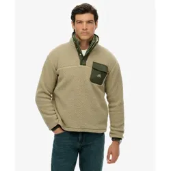 Superdry für Herren. M2014283A Fuji Popper beige Vlies (XXL), Lässig, Recyceltes Polyester, Nachhaltig