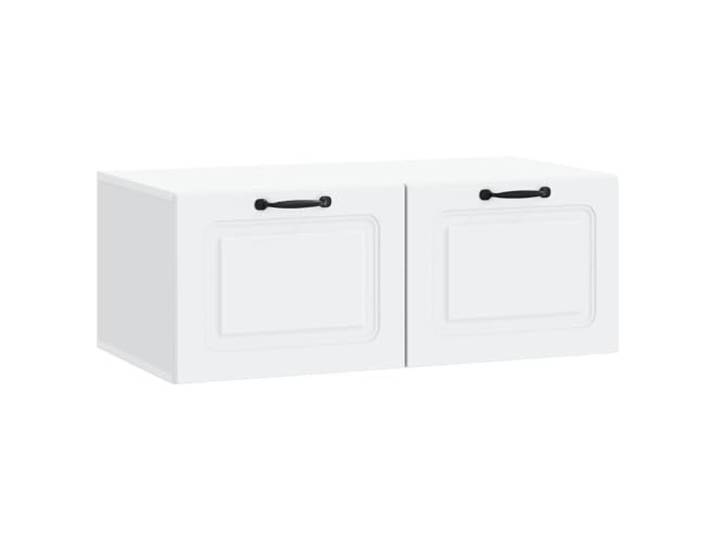 KTHLBRH TV-Schrank für die Wand, weiß, 78,5 x 41 x 30 cm Platzsparendes Design, mehrere Regale, Kabelmanagement, zeitgenössischer Stil, für Wohnzimmer