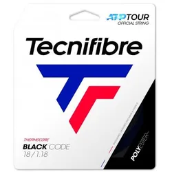 Tennissaite - Tecnifibre - BLACK CODE - 12 m - Schwarz