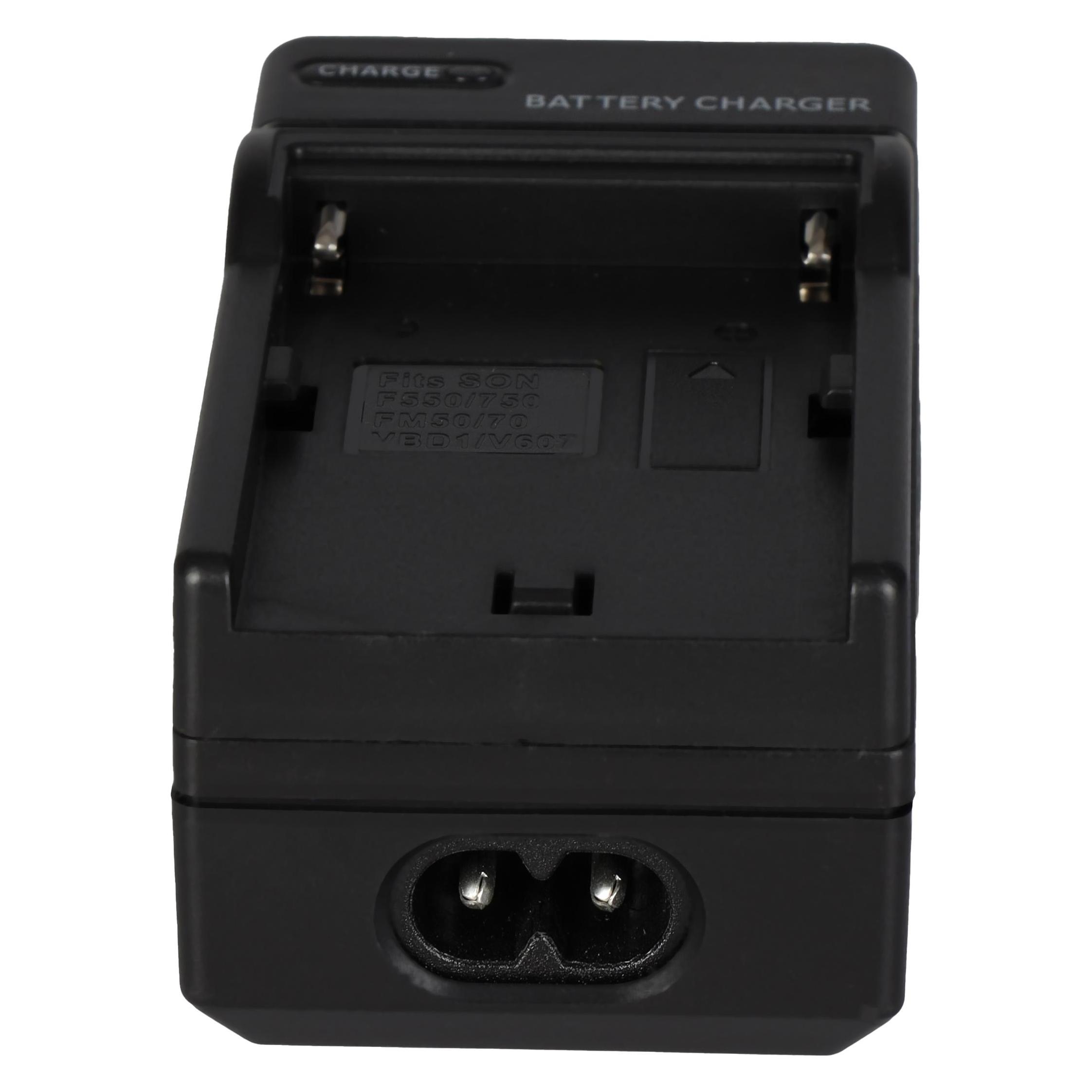 Falcon Eyes 2 x Akku NP-F750 + Akkulader SP-CHG für LED Lampe (1 Stk., Gerätespezifisch, 4600 mAh) (290100)
