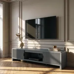 Fernsehschrank Lukkodso 150x40x40 cm Grau [en.casa]