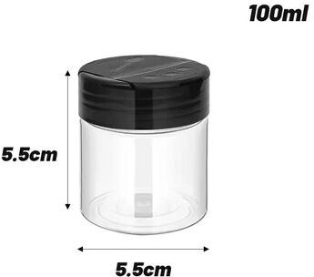 Uplifted Finds Transparent Plastic Spice Jars With Dual Function Shaker Lids 6 Pcs 100 Ml