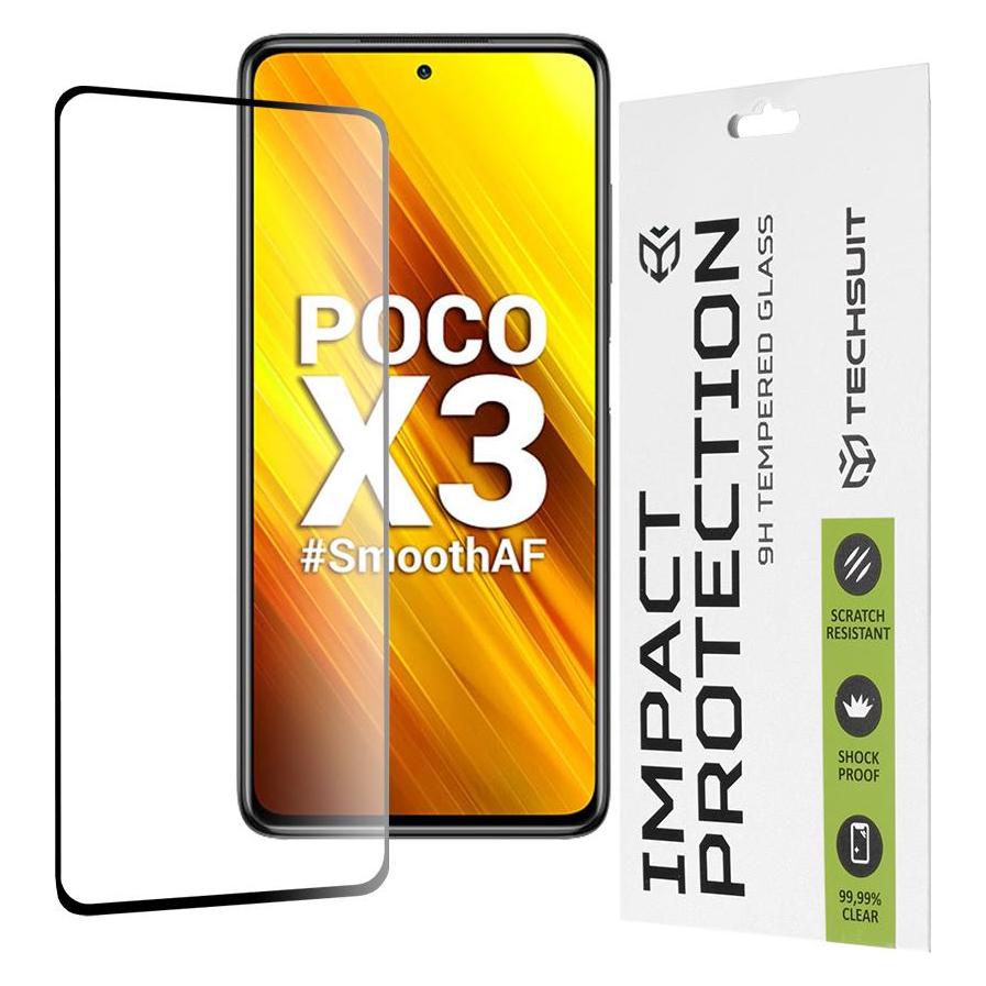 Techsuit - 111D Full Cover / Full Glue Glass - Xiaomi Poco X3 / Poco X3 NFC / Poco X3 Pro - Black (Xiaomi Poco X3, Xiaomi Poco X3 NFC, Xiaomi Poco X3 Pro) (56337900)