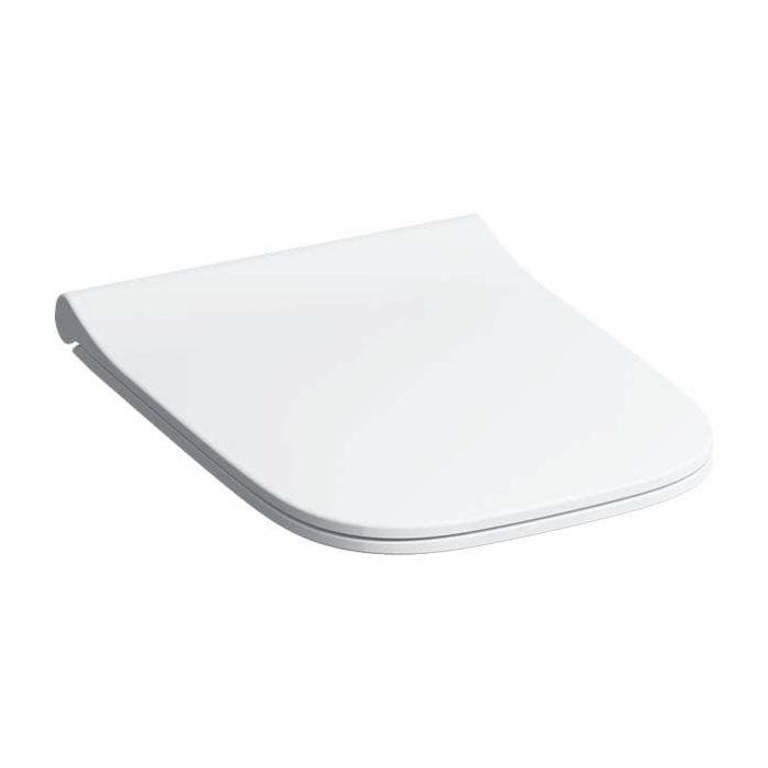 Geberit Smyle Square WC-Sitz 500688011 weiss, mit Absenkautomatik, Scharniere chrom