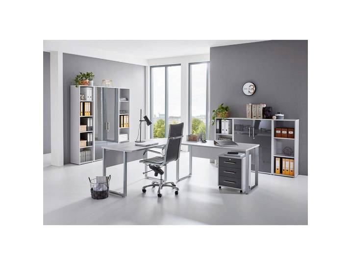 Büro Office Edition Büro Set 5 Grau/Anthrazit Hochglanz