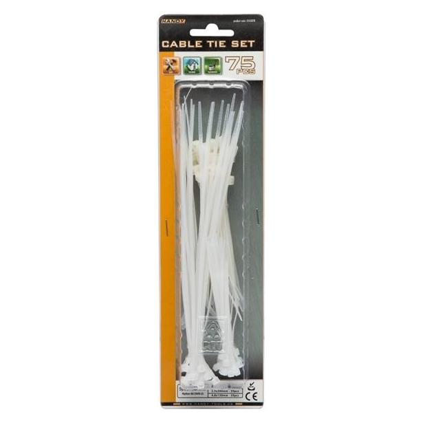 Handy Vezeték kötegelő - 05430TR (fehér, 75db-os szett) (75 Stk.) (SZEGLO05430TR)