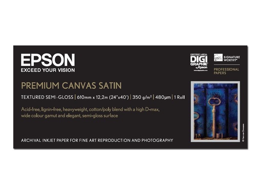 Epson PremierArt Water Resistant Canvas - Glänzend - Rolle A1 (61,0 cm x 12,2 m) (C13S041847)