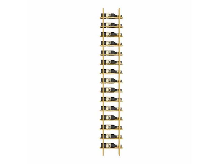 Gpbmn Wandmontierter Weinregal 16 Flaschen (Gold, 1) Modular Metall Weinlagerregal, Horizontal Weinpräsentationsregal, für Hausbar, Küche, Restaurant und Weinkeller