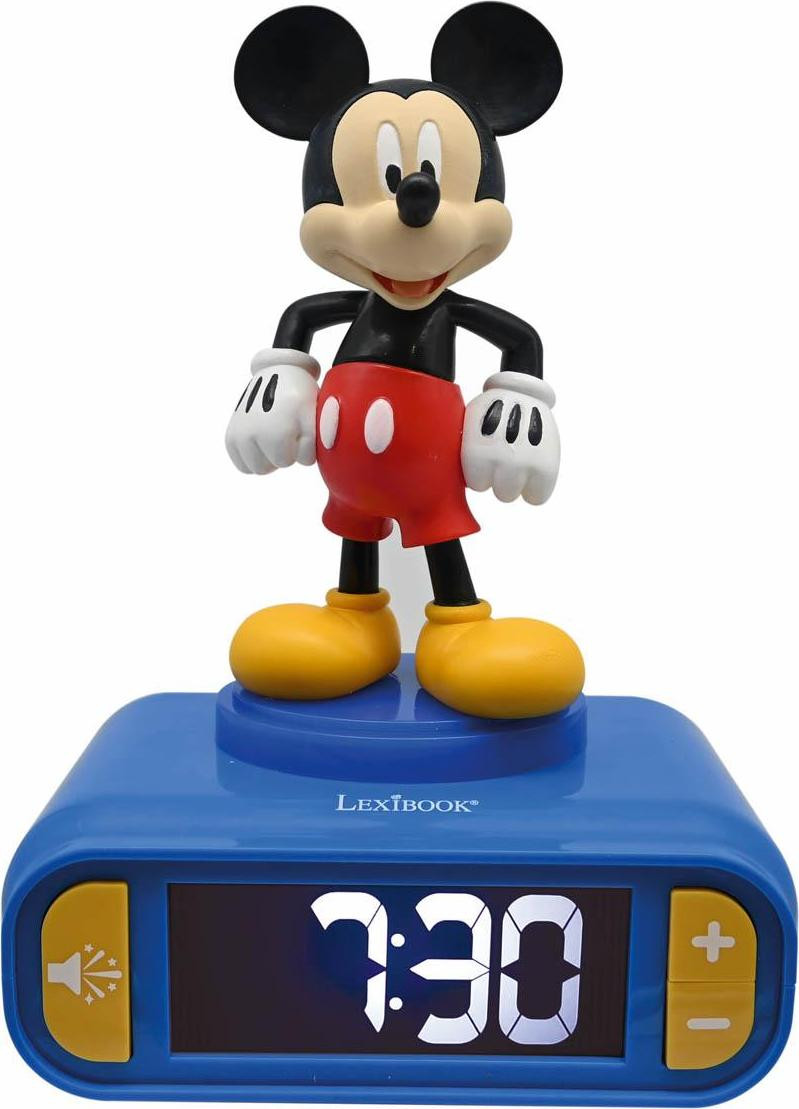 Lexibook Digitale wekker met 3D Mickey nachtlampje en geluidseffecten