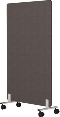 Mobile Stellwand Modus mit Rollen, 25 mm stark, B 800 x H 1800 mm, dunkelgrau