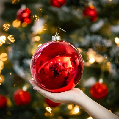 Rare Purchases Christmas Ball Decorations Red, Decorative Ornaments For Hotels And Shopping Malls,Vibrant Christmas Colorful Ball Decor 15cm Red 1pcs