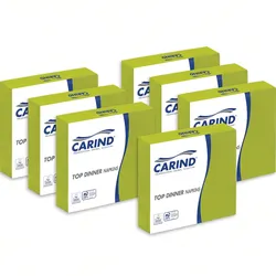 Carind-Servietten, 38×38 cm, Set 40x42 Stück, 1/4 Zoll, 2-lagig, Kiwi