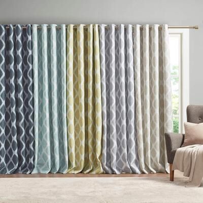 SunSmart Blakesly Printed Ikat Blackout Curtain Panel