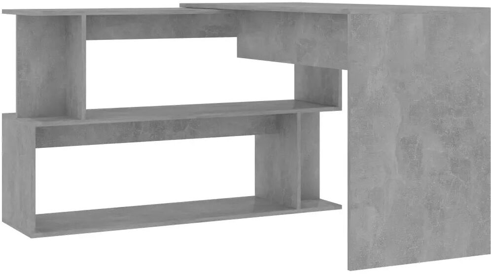 Latitude Run Anastazja Desk Concrete Grey 193.04cm H X 200cm W X 50cm D