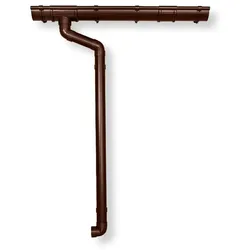 Kunststoff Dachrinnenset für Skan Holz Carport Spessart-Spessart 611 cm Breite-braun Set 303B