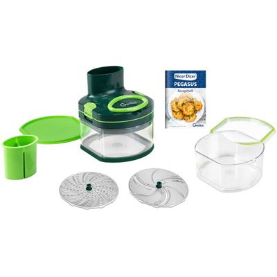 Zerkleinerer GENIUS "Nicer Dicer Pegasus", grün, Zerkleinerer, Set 12-tlg., inkl. Behälter u. Deckel