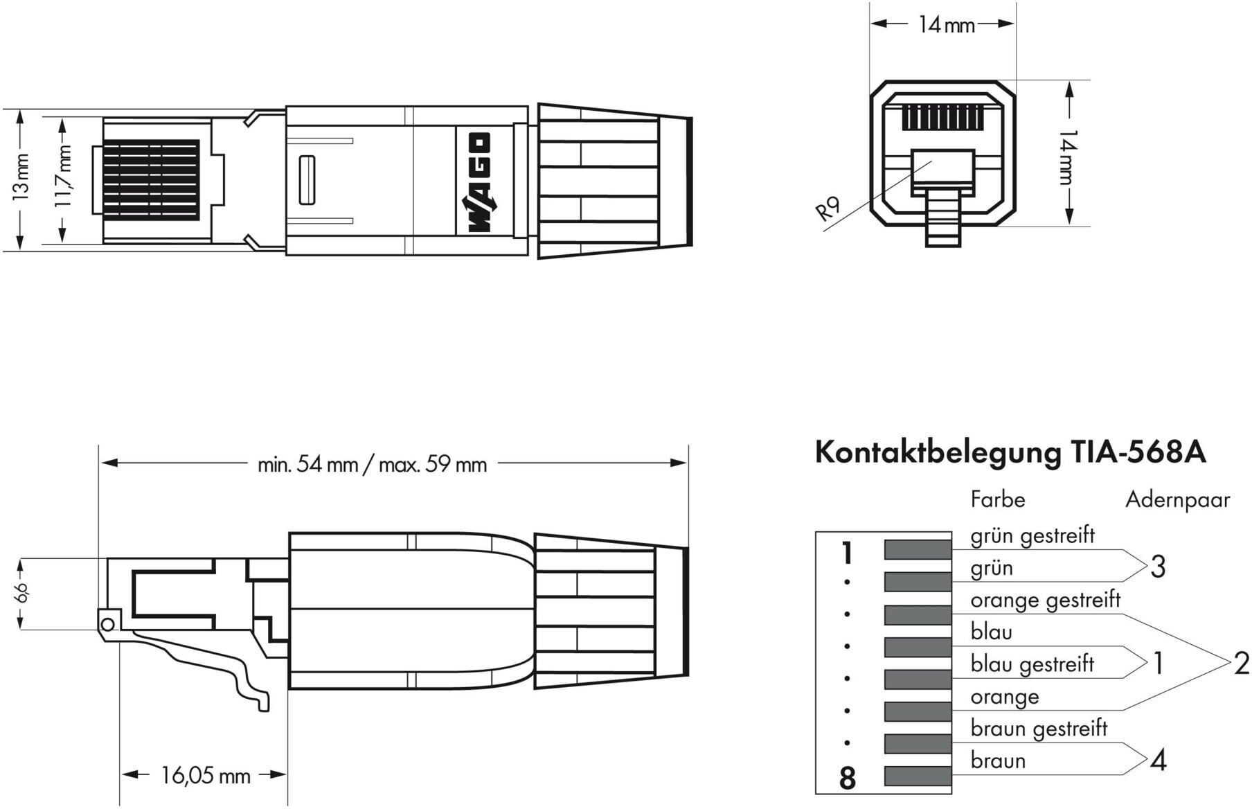 WAGO GmbH& Co. KG Ethernet-Stecker RJ45 IP20 750-975 (5504457)