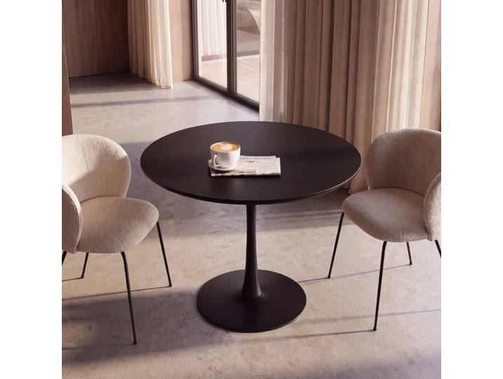 Table à manger 4/5 personnes noire D100
