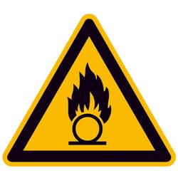 SAFETYMARKING Warnschild Brandfördernde Stoffe Folie selbstklebend 200 mm ISO 7010 1 St. 21.A1007