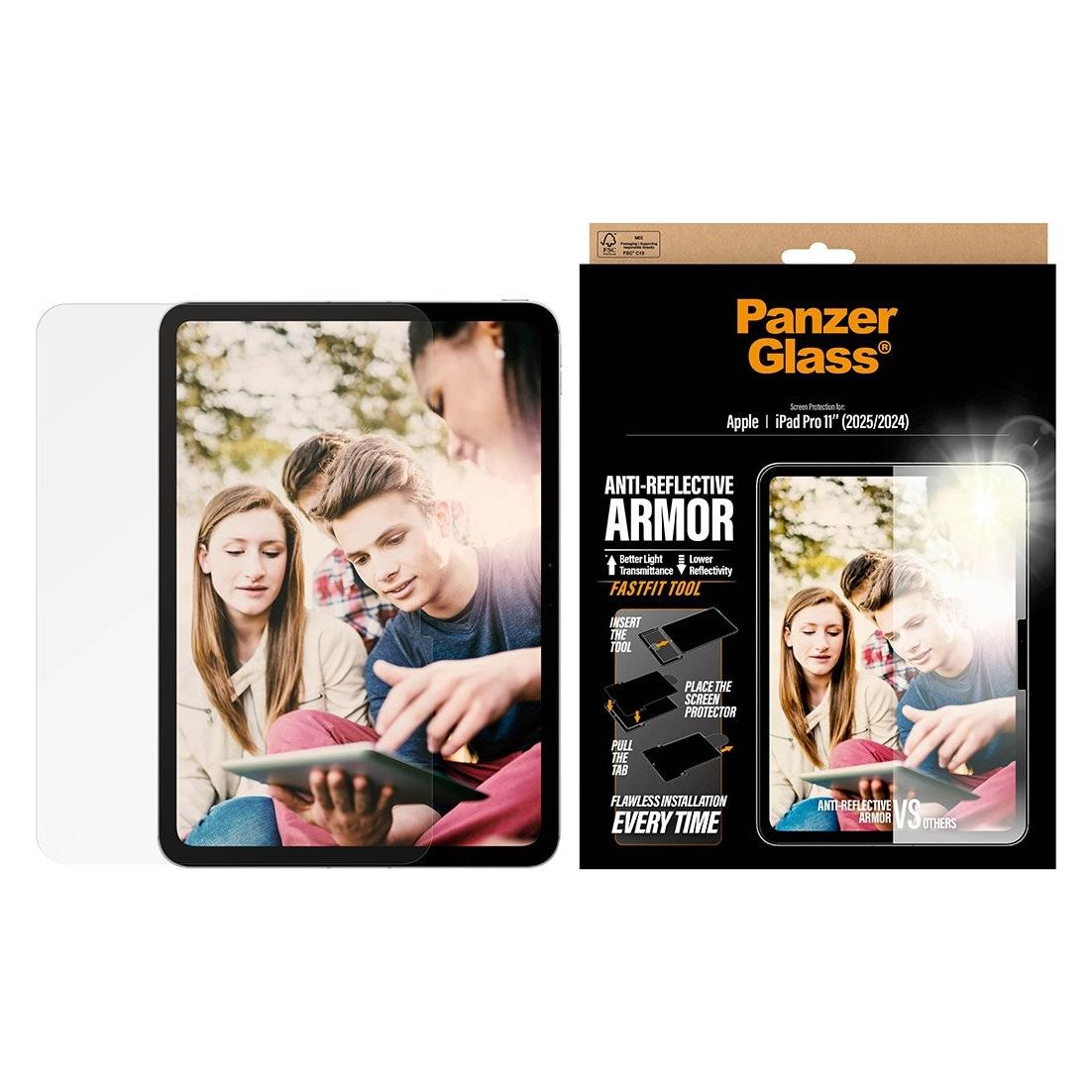 PanzerGlass Anti-Reflective Armor (1 Stk., Apple iPad Pro 11 2024, Apple iPad Pro 11 2025) (PG64300)
