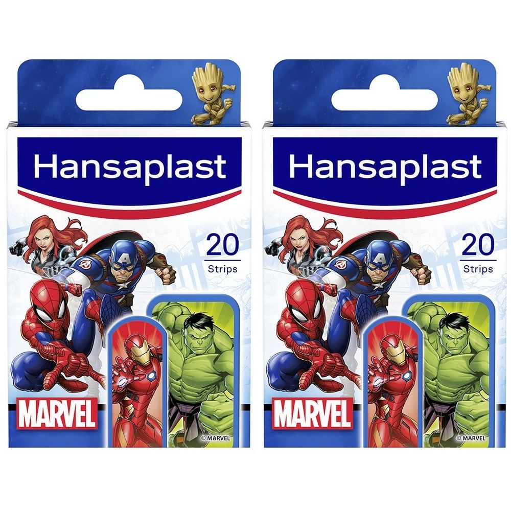 2x Hansaplast Kinder Pflasterstrips Marvel 2x20 St Pflaster