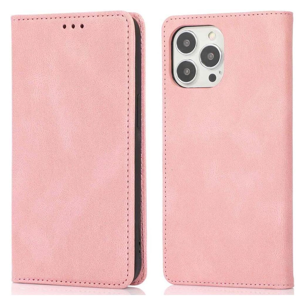 Cover-Discount iPhone 15 Pro Max - Vintage Flip Case Hülle rosa (Apple iPhone 15 Pro Max) (660155754B)