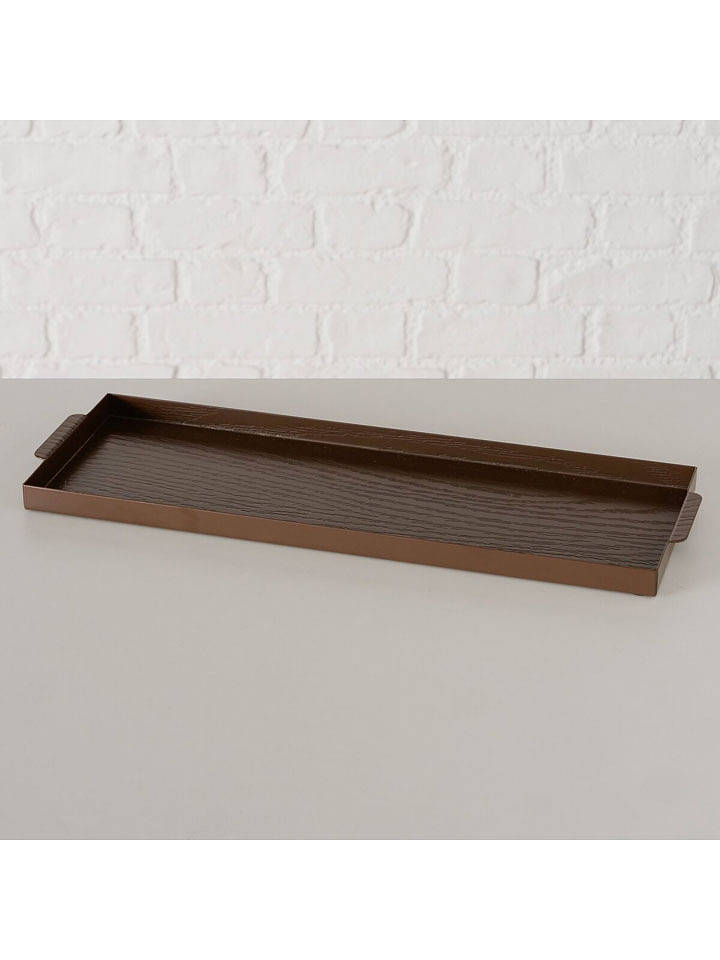 Boltze Tablett "Wodan" in Braun - (B)37 x (H)12,5 cm - onesize