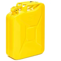 BW® Kraftstoffkanister Metall Benzinkanister 20 Liter - Gelb - RAL 1018 - TÜV-geprüft und UN-Zulassung - Made in Europe