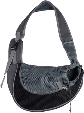 Inspire Curations CozyTrail Mesh Pet Carrier Backpack & Shoulder Sling Bag black s