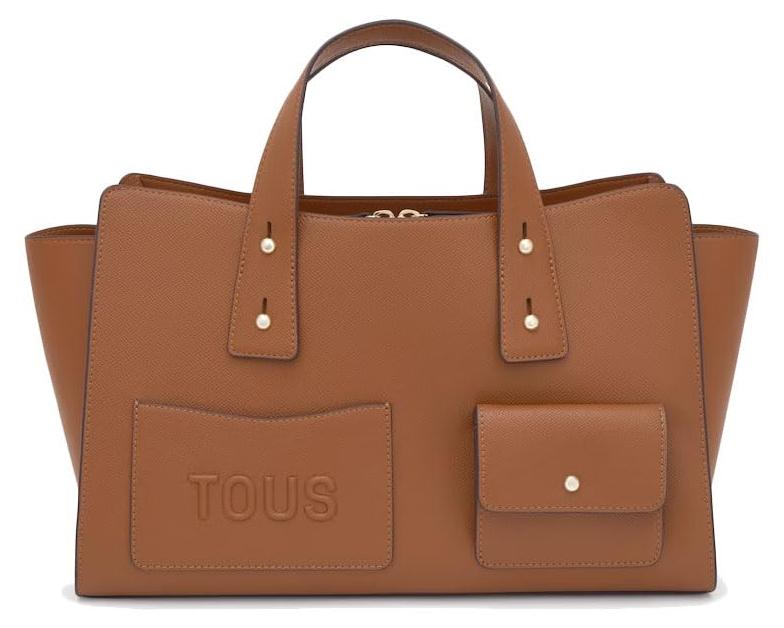 TOUS 2002437844 Bowling Tasche Medium Back to Basics Camel