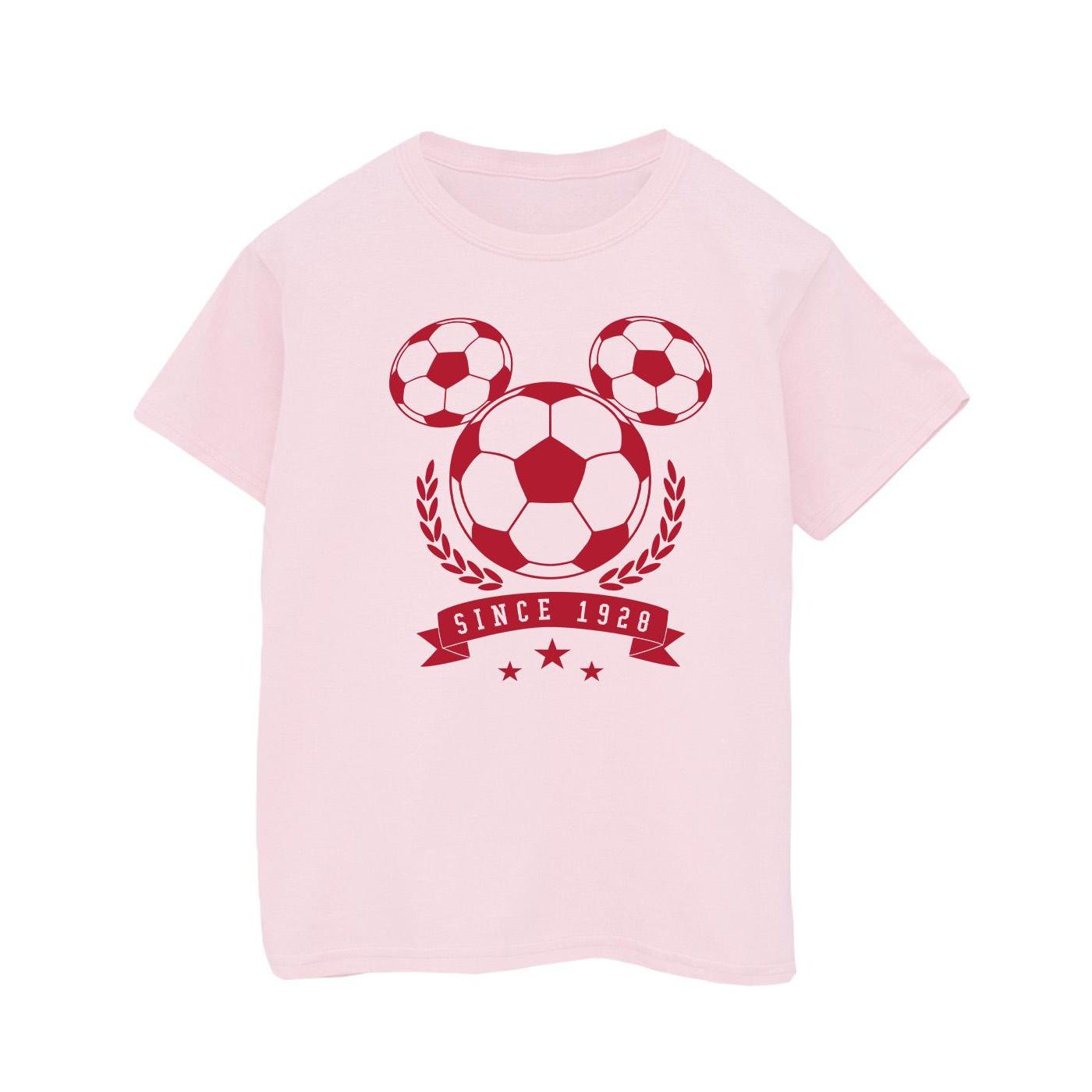 Disney Jongens Mickey Voetbalhoofd T-Shirt (Baby Roze)