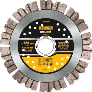 DeWalt Trennscheibe XR Extreme Runtime, Bohrungs-Ø 22,23 mm, Diamanttrennscheibe, für Beton, Stein und Ziegel, 125 x 2 mm
