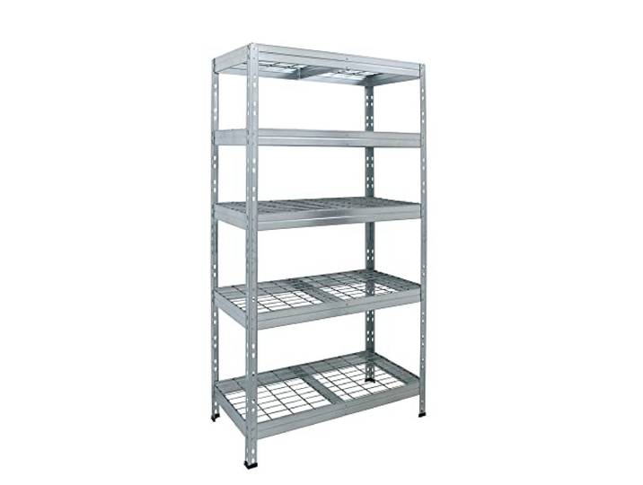 Outdoor-Weitspannregal 5 Gitterböden 300 kg Boden Tragkraft TÜV geprüft HxBxT 1.800 x 900 x 450 mm Lagerregal Schwerlastregal Metallregal