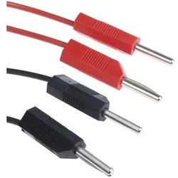 RS PRO, Messleitung, Messleitungen Stecker / Stecker, Schwarz, Rot PVC-isoliert 1m, 15V / 4A
