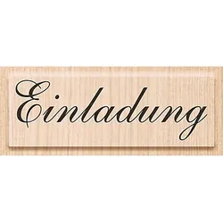 Holzstempel "Einladung", 6,5 x 2 cm