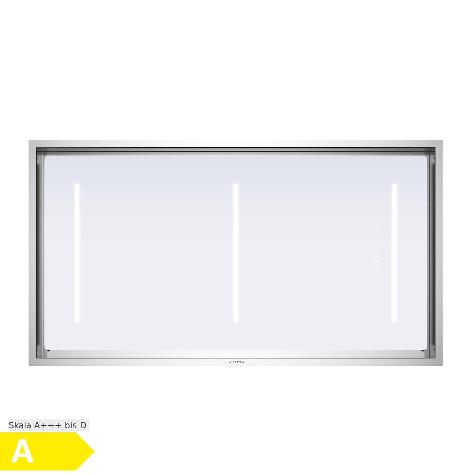 LuxeAir Dunstabzugshaube 110 cm WLAN + Bluetooth LED 690 m³/h Abluft/Umluft EEC: A