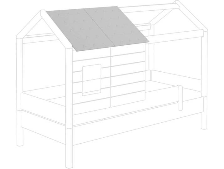 Spielbett-Dachelement PAIDI TINY HOUSE , grau (kieselgrau), B:0,49m L:0,65m, MDF, Dachpappen, individuell verstellbar, patentierter PAIDI-Sicherheitsverschluss