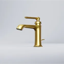 Steinberg Serie 350 Waschtischarmatur 3501000BG mit Ablaufgarnitur, brushed gold