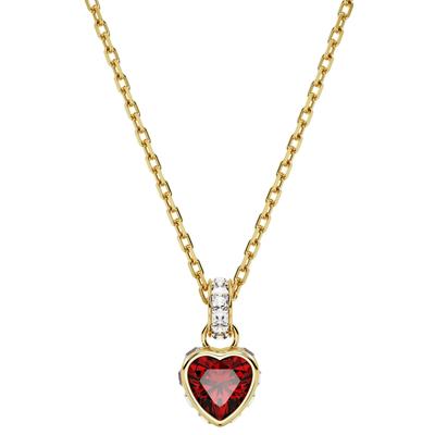 Kette mit Anhänger SWAROVSKI "Schmuck Geschenk CHROMA Halskette", rot (rot, rot), Halsketten, Damen, Metall, L: 44, mit Swarovski Kristall
