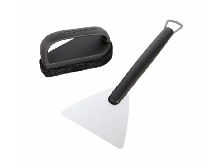OUTDOORCHEF Plancha Cleaning Set Zubehör Grillreinigung – Grillbürste/Grillreiniger – grau
