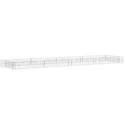 vidaXL Gabionen-Hochbeet Verzinkter Stahl 400x100x20 cm