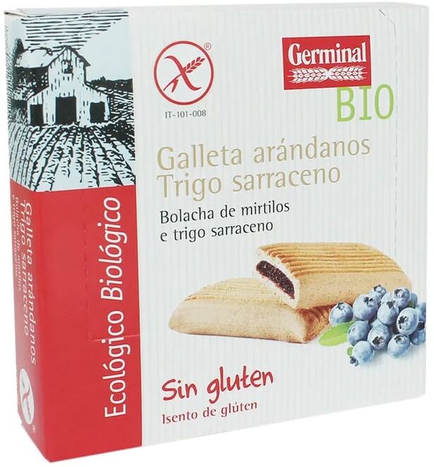Germinal Eco Bio Bolachas Mirtilo Trigo Sarraceno Sem Glúten Bio 200g Mirtilo