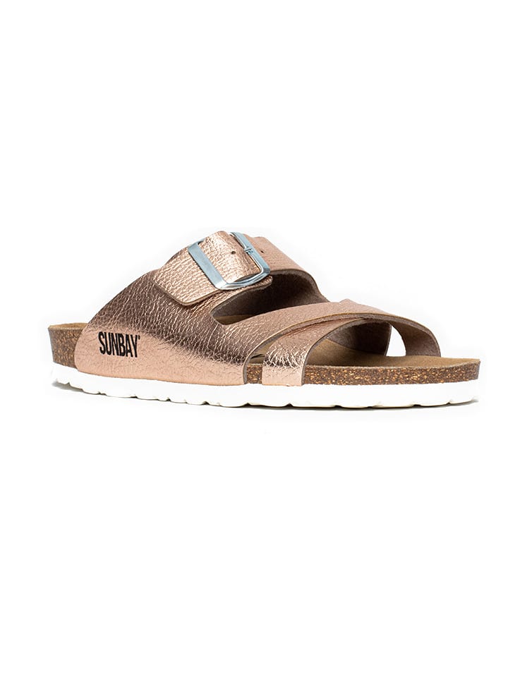 Sunbay Pantoletten "Rita" in Roségold - 41