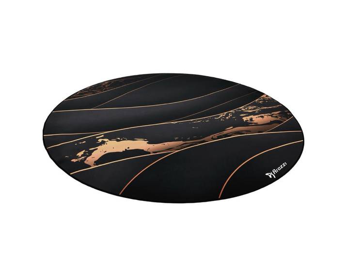 Arozzi Bodenschutzmatten Zona Runden 121 cm Schwarz/Gold, Schwarz, Goldfarben, 121x121 cm, pflegeleicht, Teppiche und Böden, Bodenbeläge, Bodenzubehör, Bodenschutzmatten