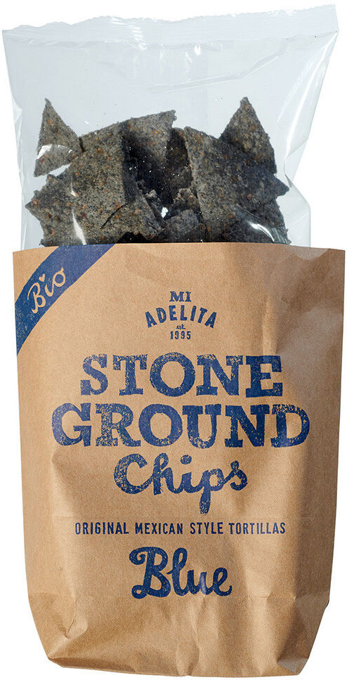 MI ADELITA Stone Ground Organic Tortilla Blue Corn Chips 150g