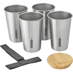 Black and Blum Picnick Becherset 4 tlg. Edelstahl